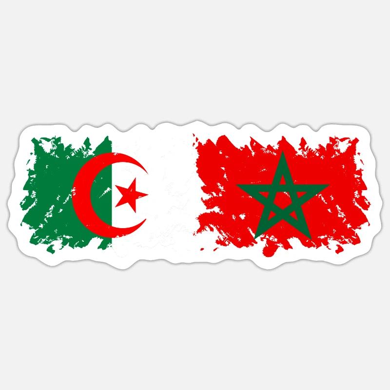 Morocco Algeria - Sticker size S (10 x 10 cm) - white matte