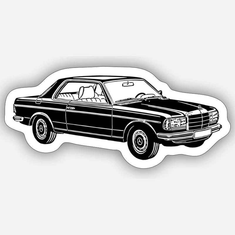 Oldtimer - Sticker Größe S (10 x 10 cm) - Mattweiß