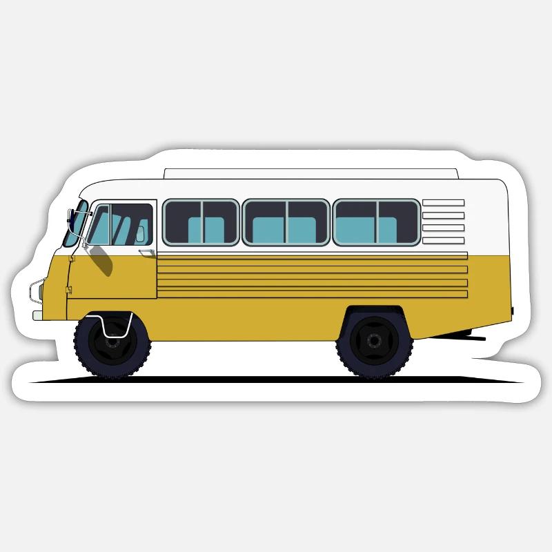 IFA Robur bus - Sticker size S (10 x 10 cm) - white matte