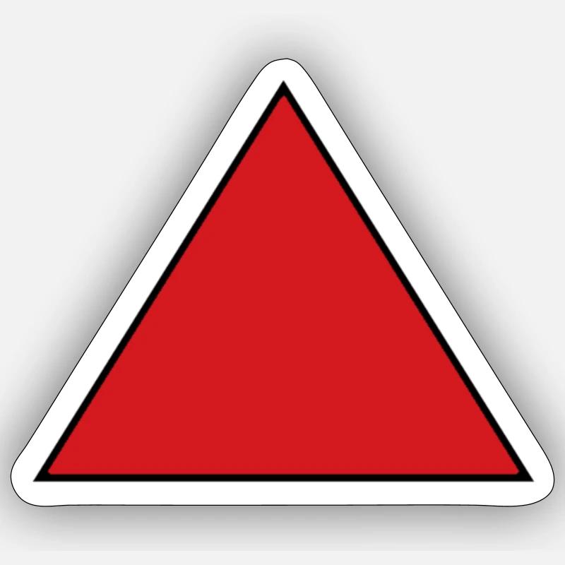 Triangle red - Sticker size S (10 x 10 cm) - white matte