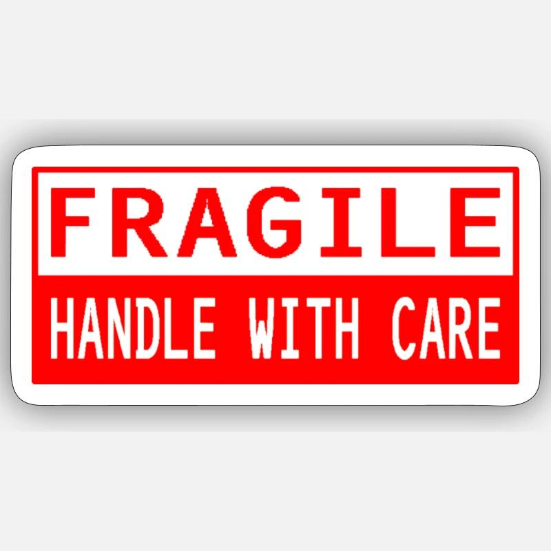 fragile - Sticker size S (10 x 10 cm) - white matte