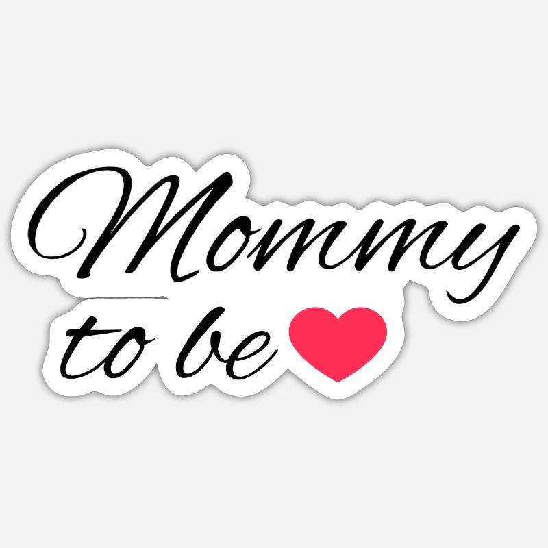 Future maman - Sticker taille S (10 x 10 cm) - blanc mat