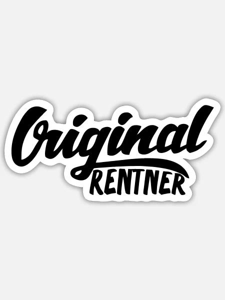 Rentner Arbeit Fertig - Sticker Größe S (10 x 10 cm) - Mattweiß