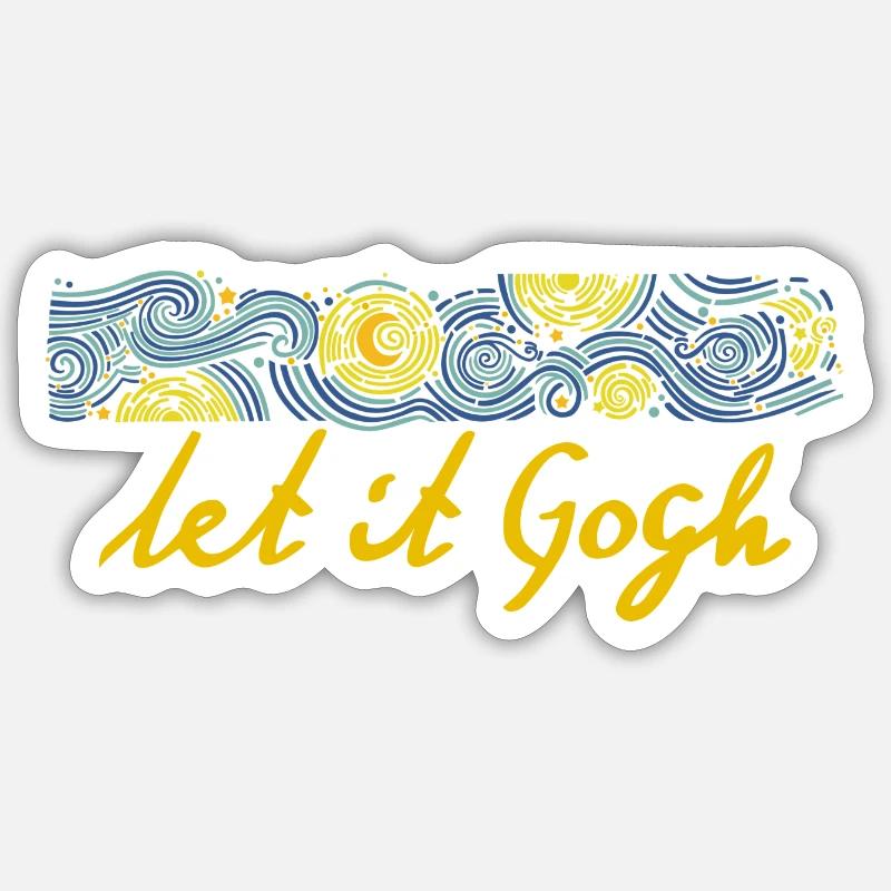 LET IT GOGH - Sticker size S (10 x 10 cm) - white matte