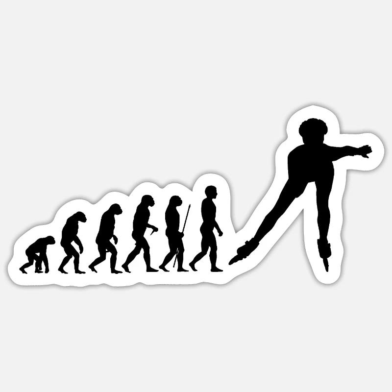 Inline Skater Evolution Sticker Größe S (10 x 10 cm)