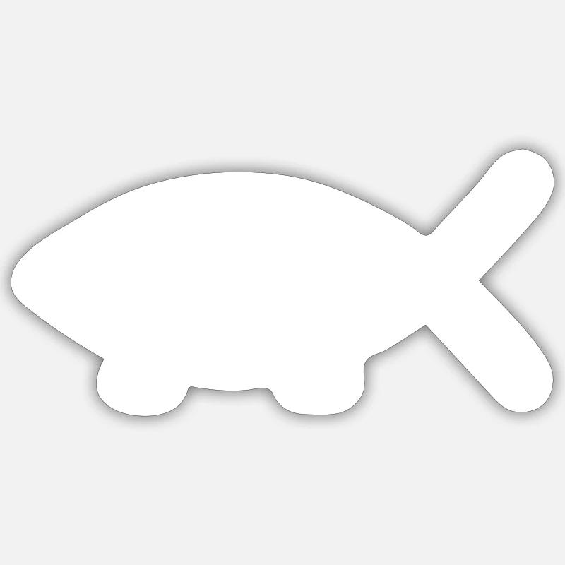 Darwin Fish - Lustige Evolution Sticker Größe S (10 x 10 cm)
