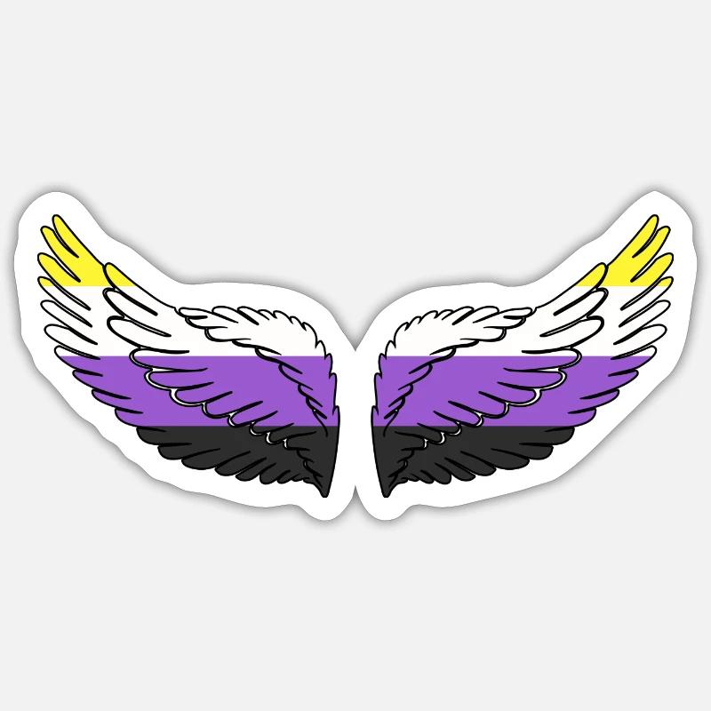 Wing Nonbinary Non-Binary Gender Nonbinary Sticker size S (10 x 10 cm)