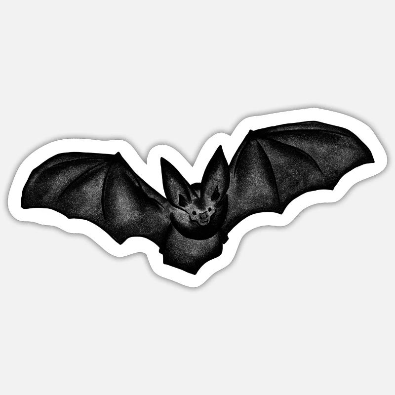Bat - Tarra koko S (10 x 10 cm) - mattavalkoinen