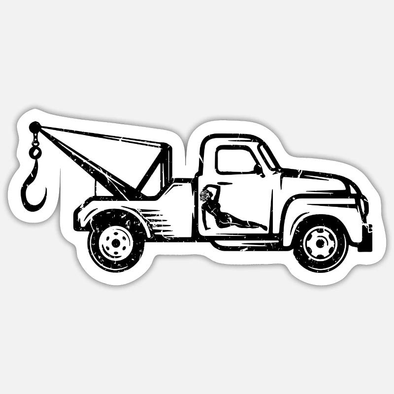 Abschlepper Abschleppwagen Abschleppdienst Sticker Größe S (10 x 10 cm)