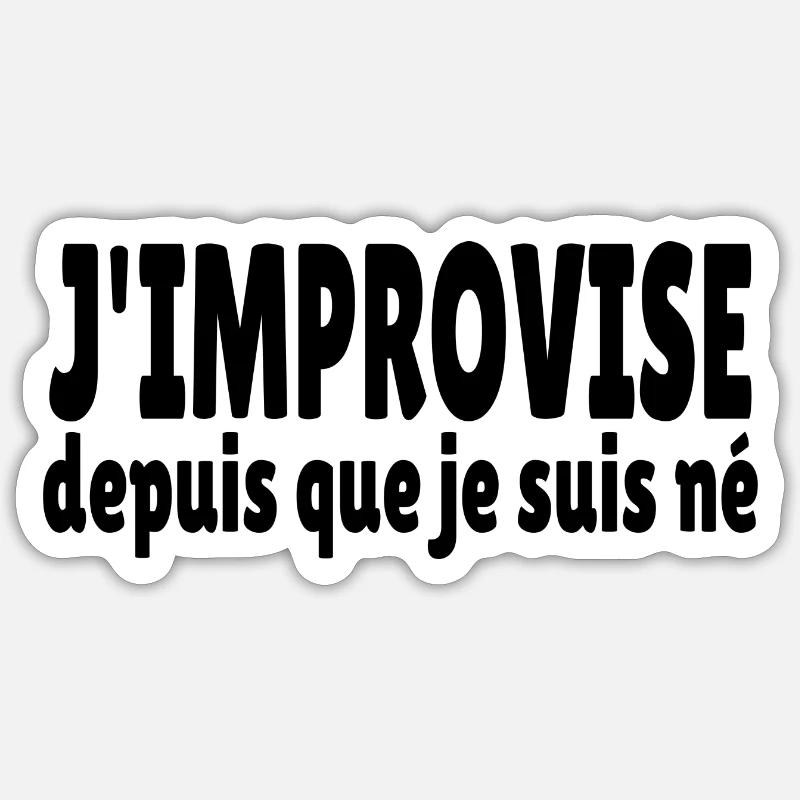 improvisation Sticker taille S (10 x 10 cm)