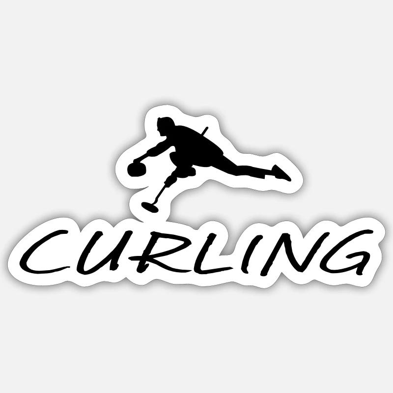Curling Sticker size S (10 x 10 cm)