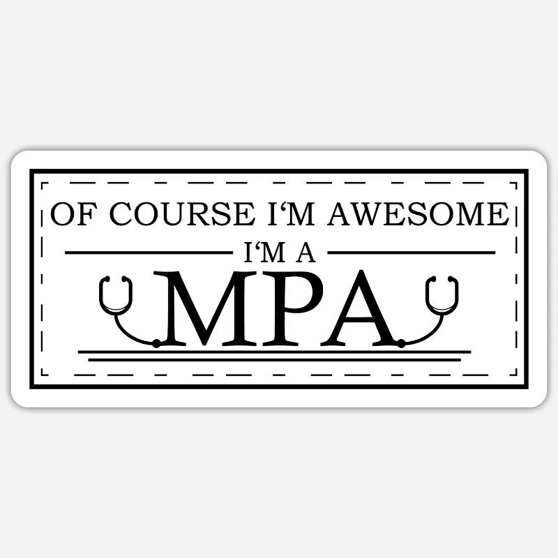 Geniale Mpa - Sticker Größe S (10 x 10 cm) - Mattweiß
