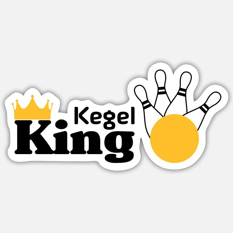 Kegel King - Sticker taille S (10 x 10 cm) - blanc mat
