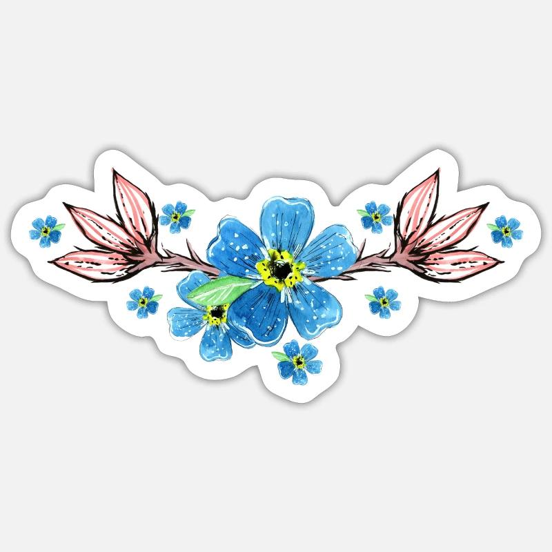 Fleurs Sticker taille S (10 x 10 cm)