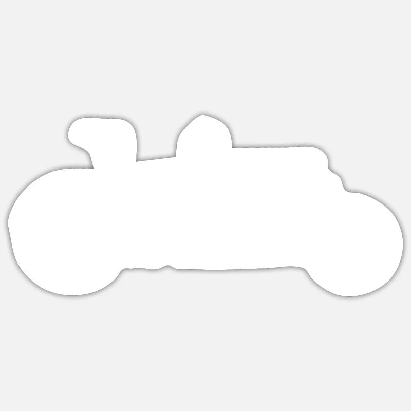 Load wheel bicycle courier - Sticker size S (10 x 10 cm) - white matte