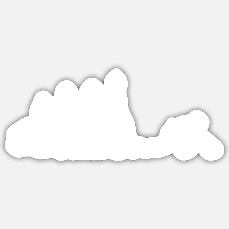 Curling Evolution - Sticker taille S (10 x 10 cm) - blanc mat