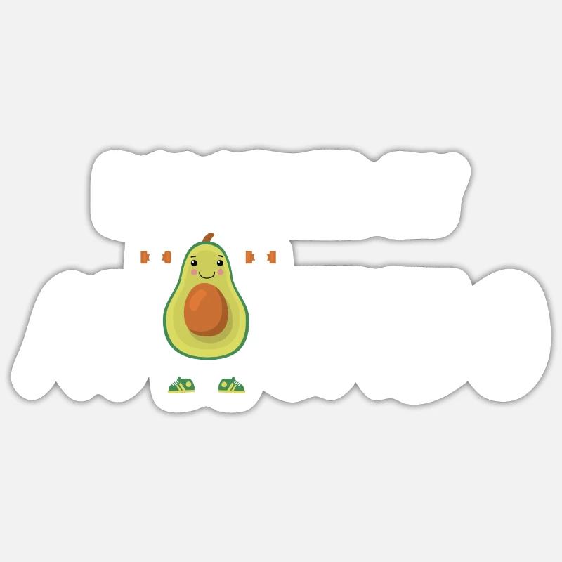 Powered by Avocado - Sticker size S (10 x 10 cm) - white matte