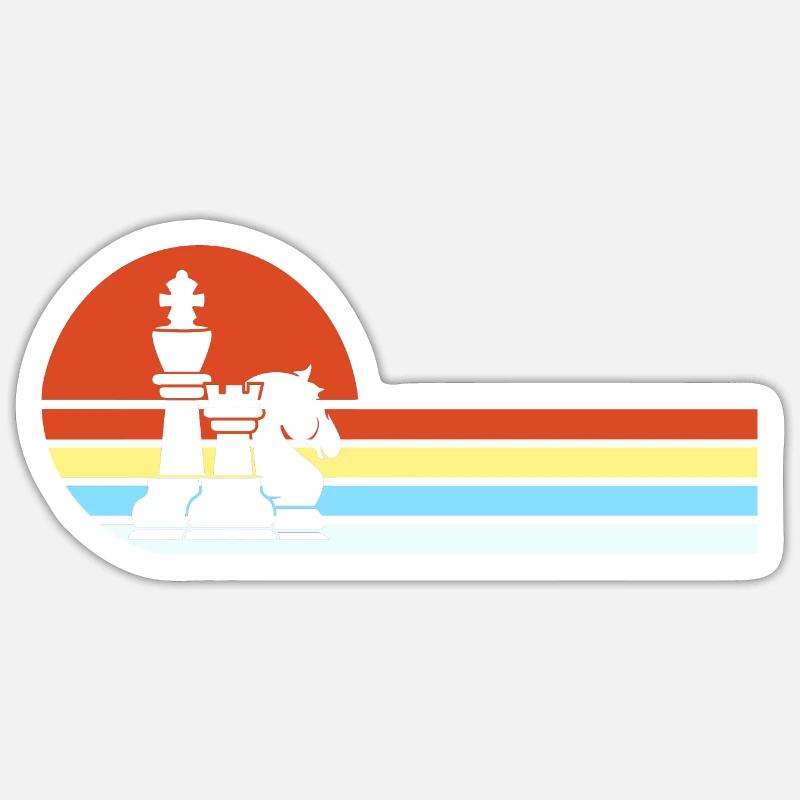 chess - Sticker size S (10 x 10 cm) - white matte
