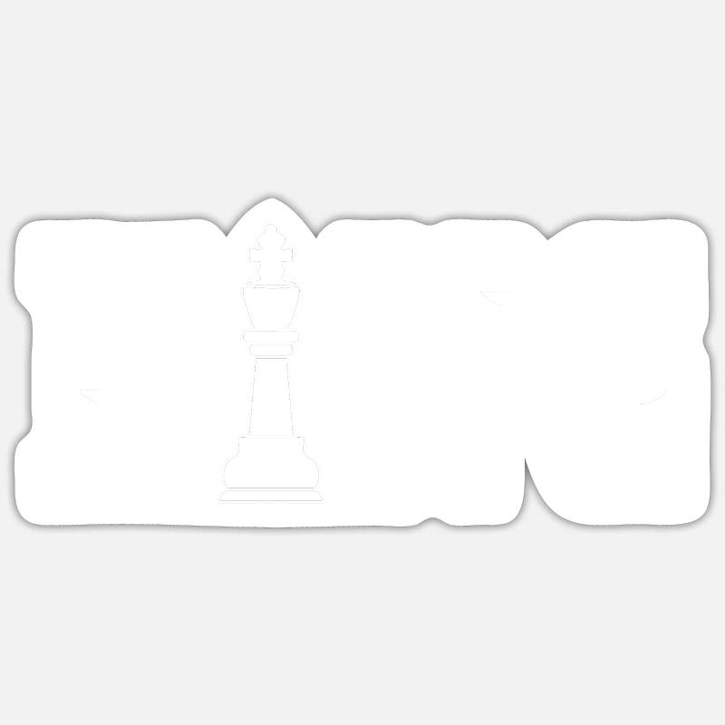 Chess King Chess Board - Sticker size S (10 x 10 cm) - white matte
