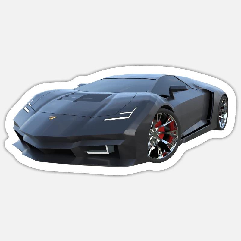 Supercar Sticker size S (10 x 10 cm)