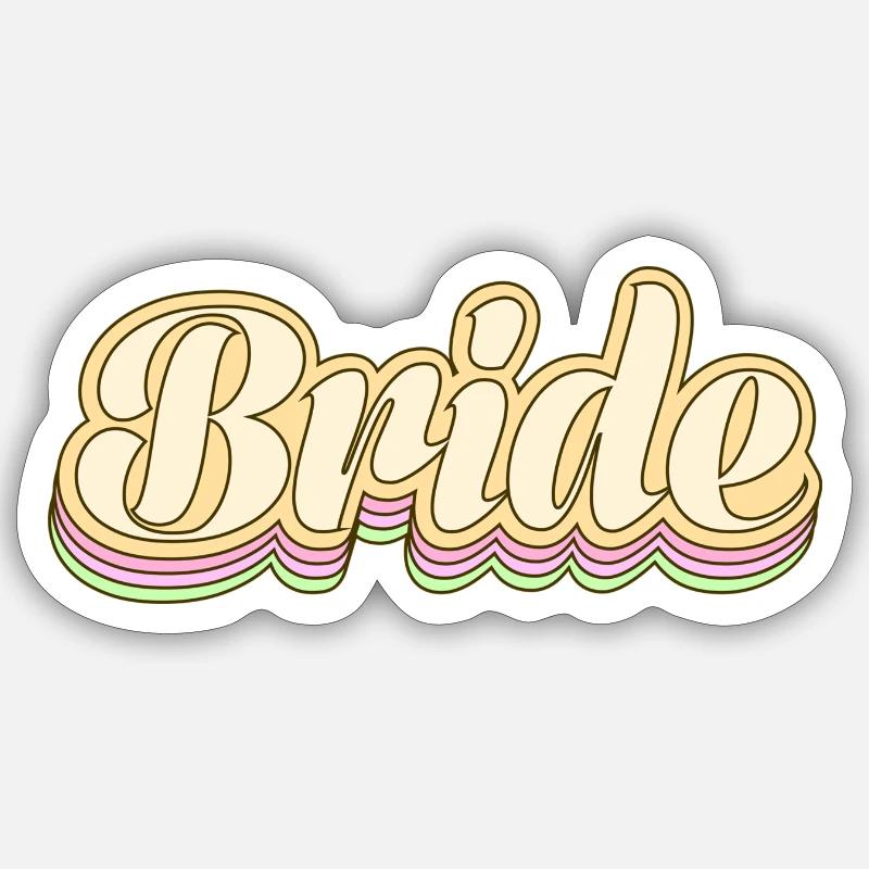 90s Bride - Sticker taille S (10 x 10 cm) - blanc mat