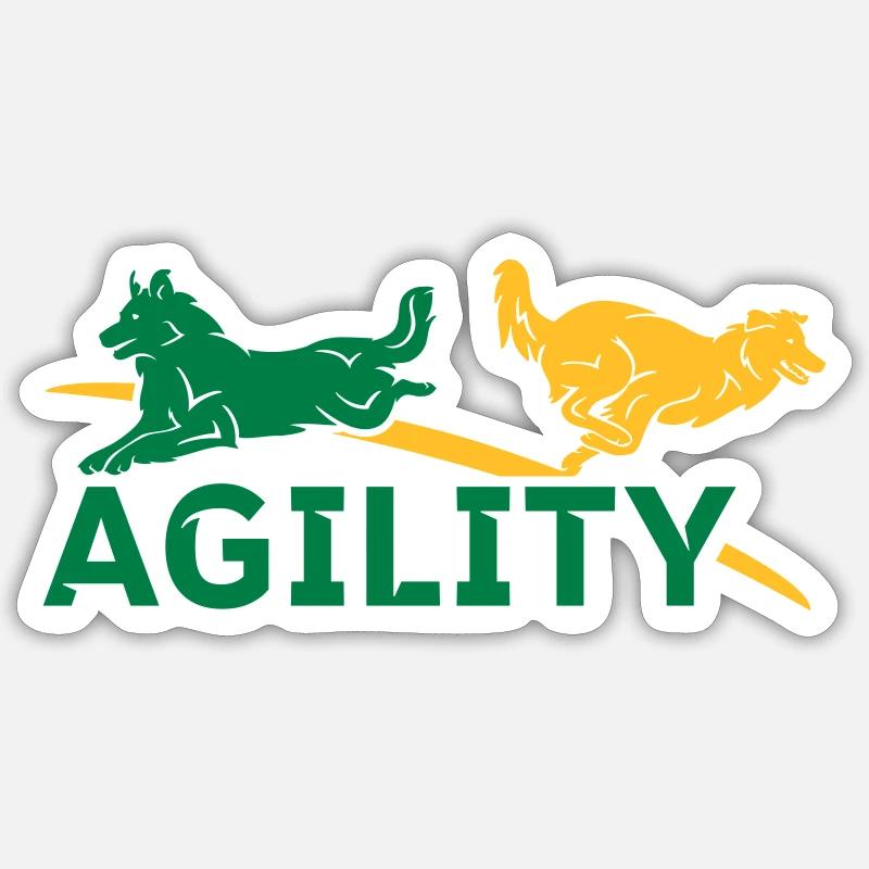 AGILITY - Sticker Größe S (10 x 10 cm) - Mattweiß