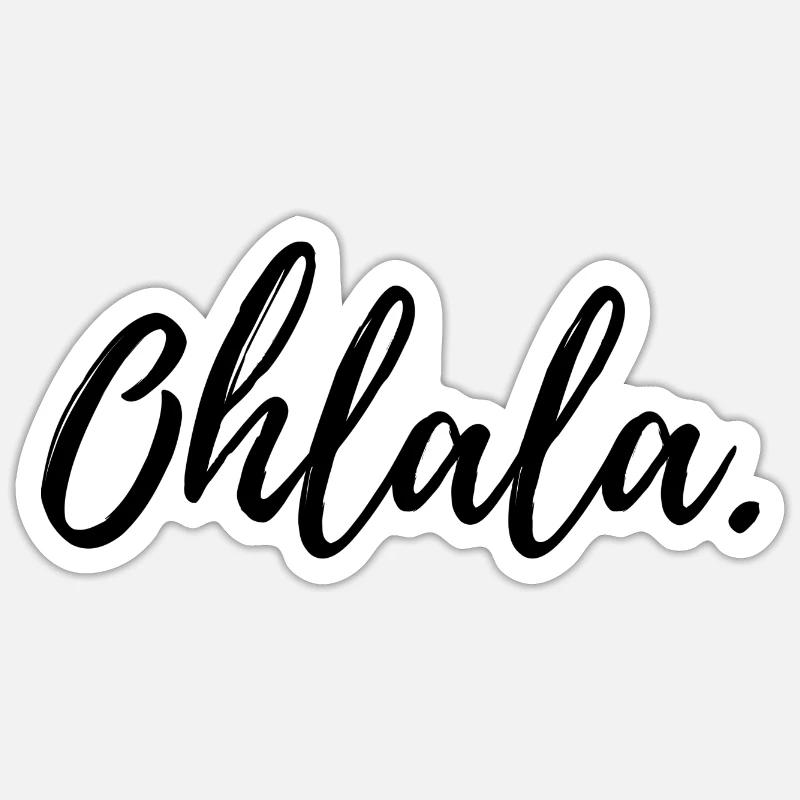 OHLALA - Sticker Größe S (10 x 10 cm) - Mattweiß