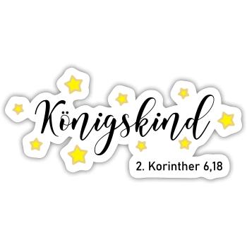 Koenigskind - Korinther - Sticker Größe S (10 x 10 cm) - Mattweiß - Vorne