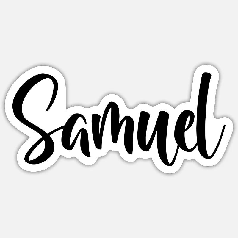 Samuel - Sticker Größe S (10 x 10 cm) - Mattweiß