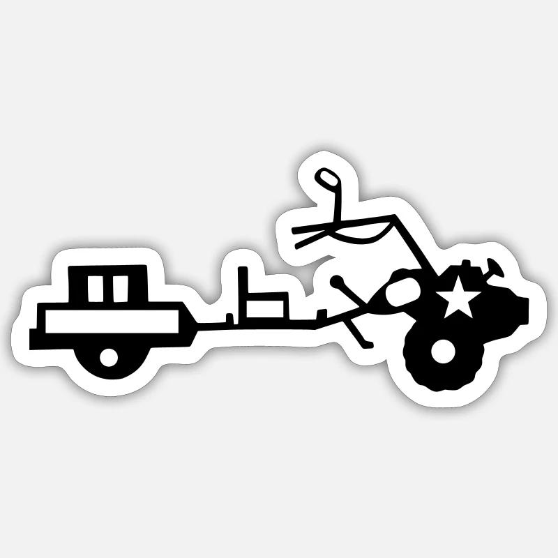 Tractor single-axle Sticker size S (10 x 10 cm)