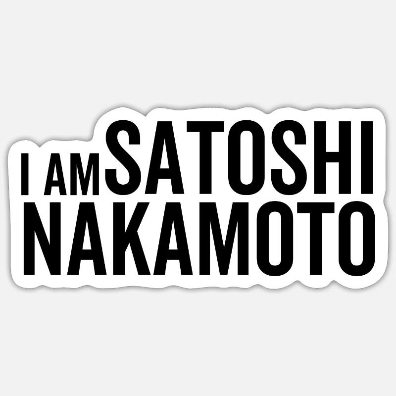 Ich bin Satoshi Nakamoto - Sticker Größe S (10 x 10 cm) - Mattweiß