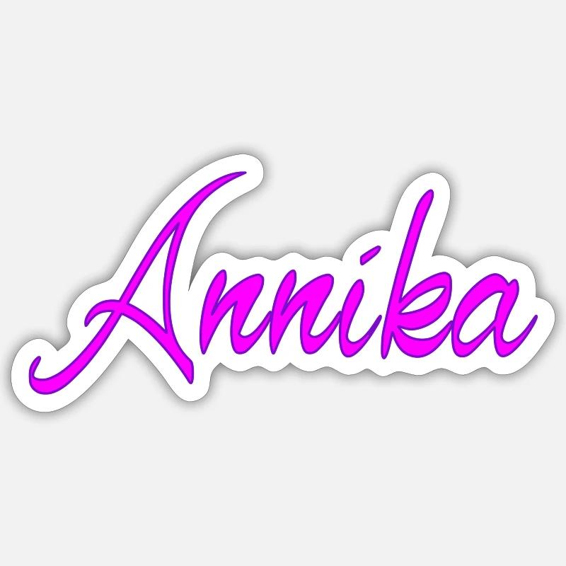 Annika - Sticker size S (10 x 10 cm) - white matte
