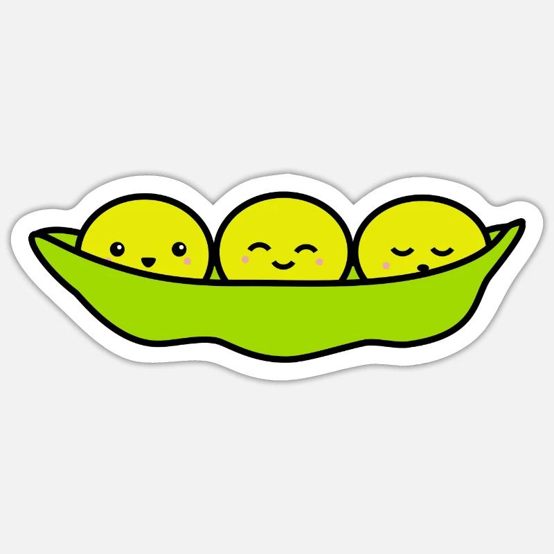Edamame | Soja - Sticker taille S (10 x 10 cm) - blanc mat