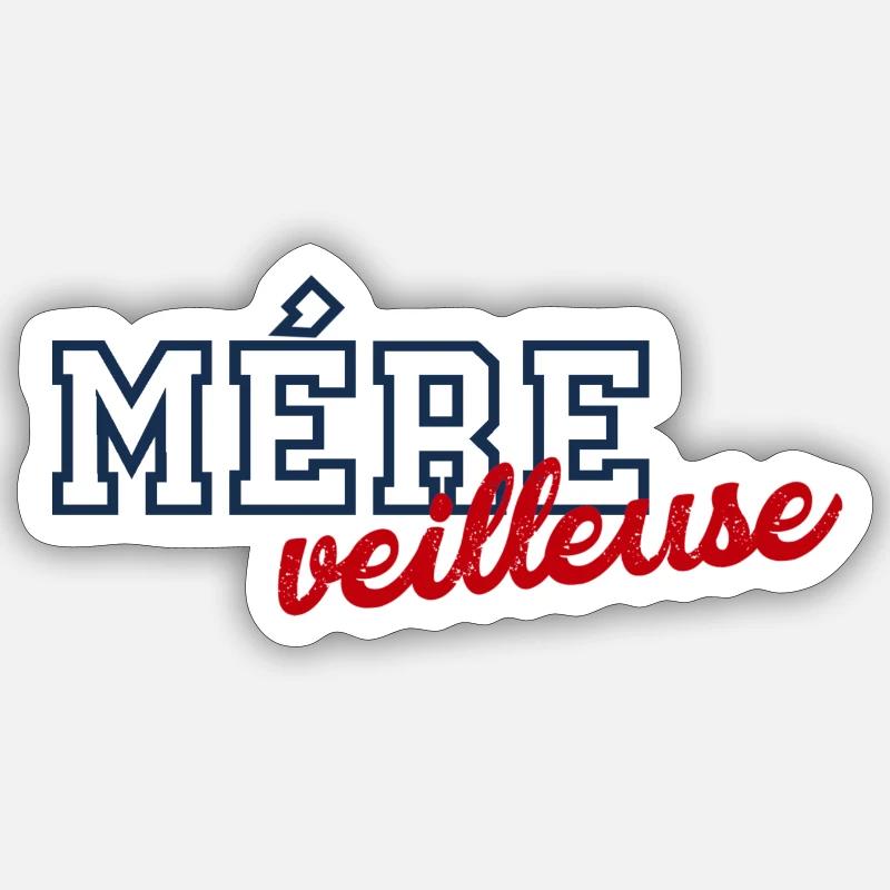 Mère veilleuse - Sticker taille S (10 x 10 cm) - blanc mat