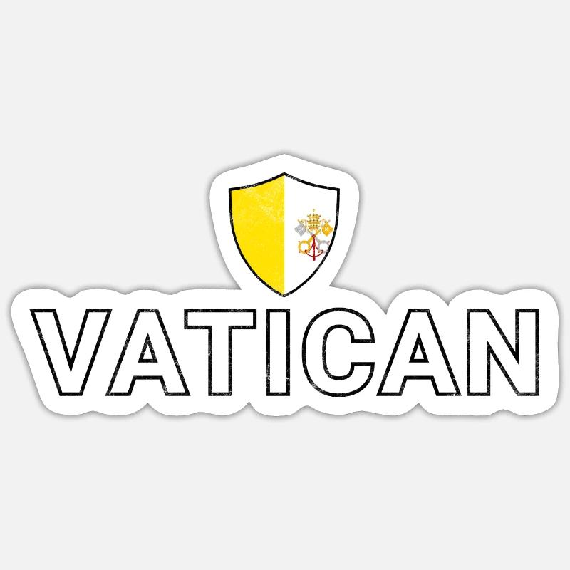 Vatican - Sticker taille S (10 x 10 cm) - blanc mat