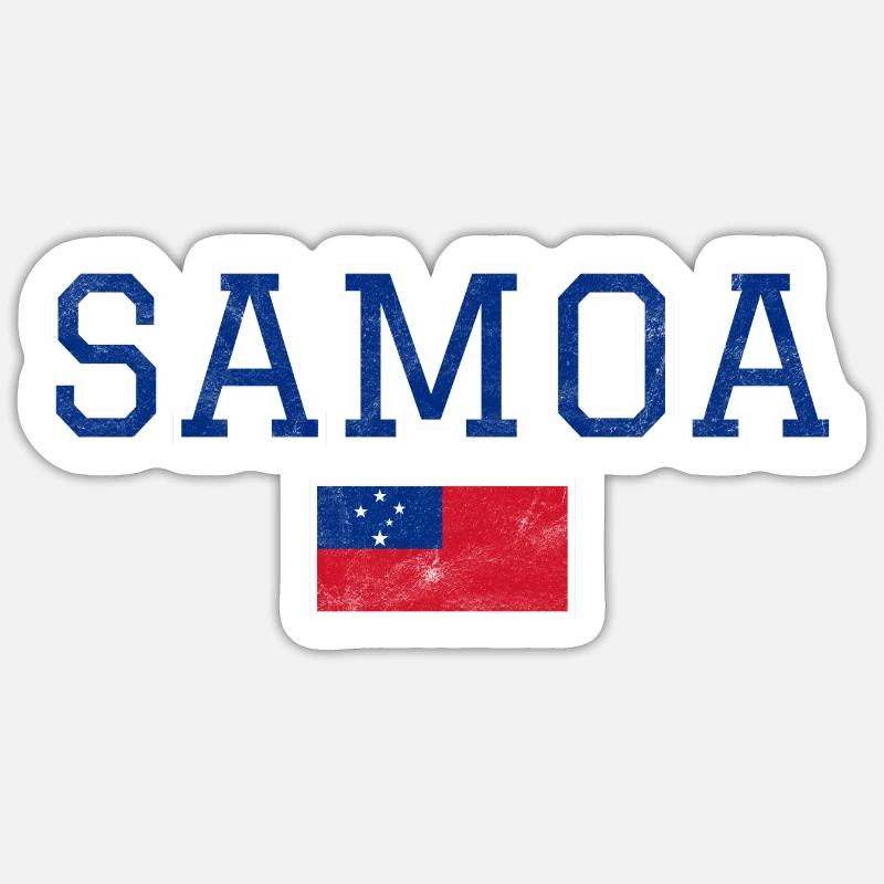 Samoa - Sticker taille S (10 x 10 cm) - blanc mat