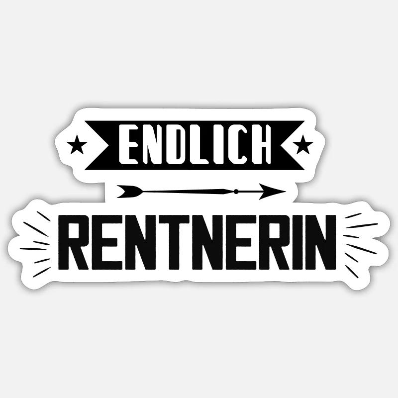 Endlich Rentnerin! - Sticker Größe S (10 x 10 cm) - Mattweiß