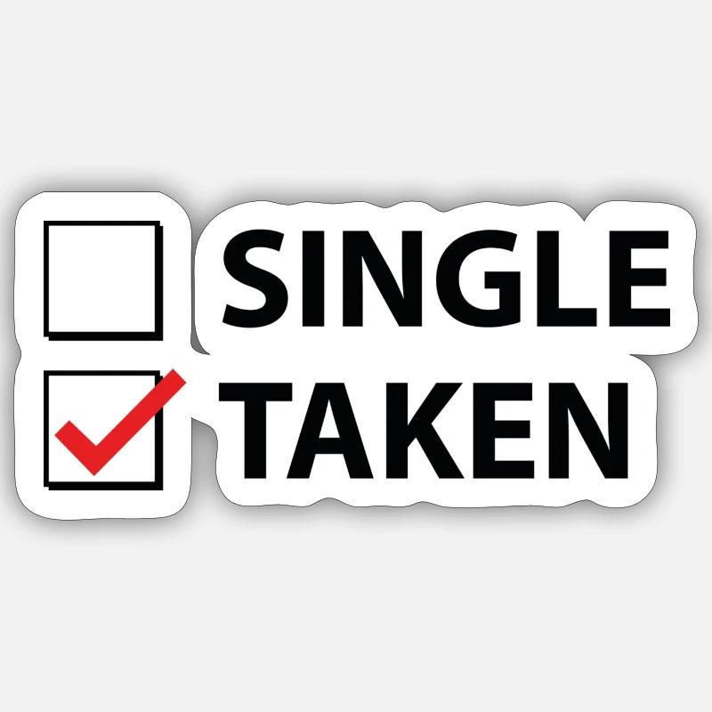 Single Taken - Sticker size S (10 x 10 cm) - white matte