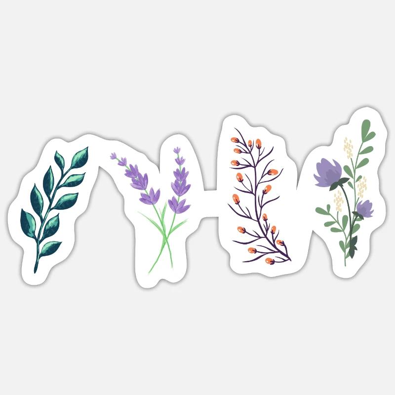 Frühlingsblumen Geschenkidee - Sticker Größe S (10 x 10 cm) - Mattweiß