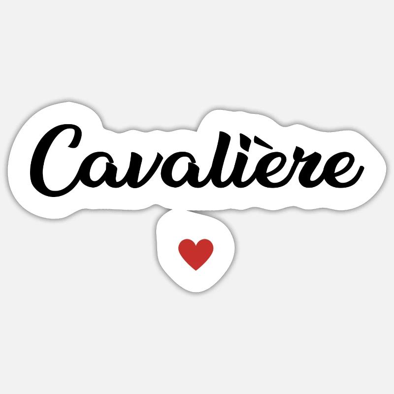 cavalière idée cadeau - Sticker taille S (10 x 10 cm) - blanc mat