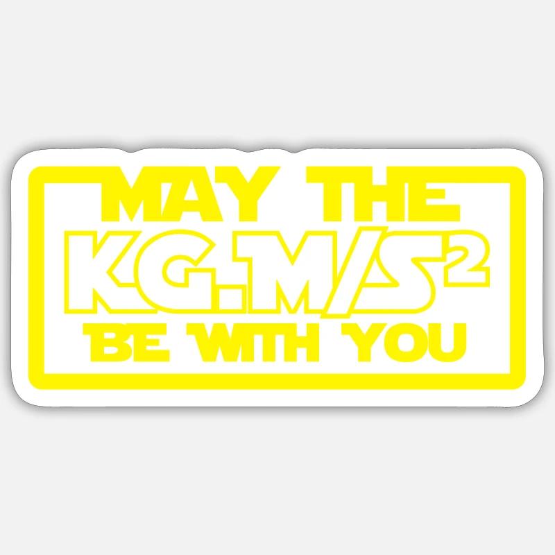 Möge die KG.M/S2 mit dir sein Physik Lehrer Nerd Sticker Größe S (10 x 10 cm)