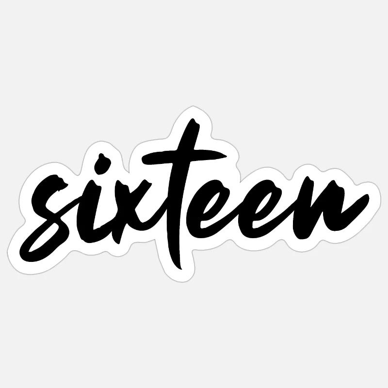 SEIZE 16E ANNIVERSAIRE - Sticker taille S (10 x 10 cm) - blanc mat