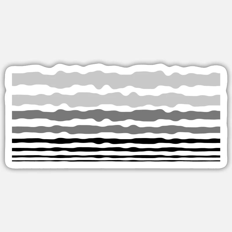 Design Lines Stripes - Sticker size S (10 x 10 cm) - white matte