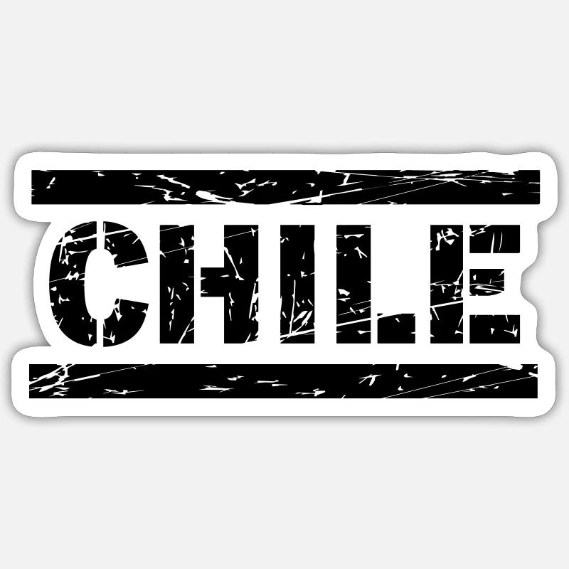 Chili - Sticker taille S (10 x 10 cm) - blanc mat