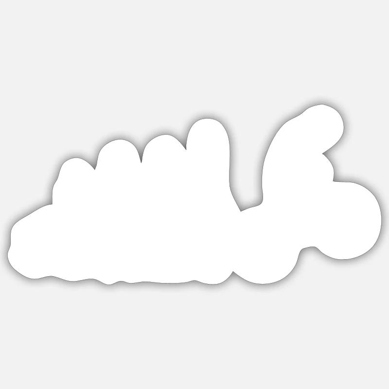 Trials Mountainbike Trial Evolution - Sticker Größe S (10 x 10 cm) - Mattweiß