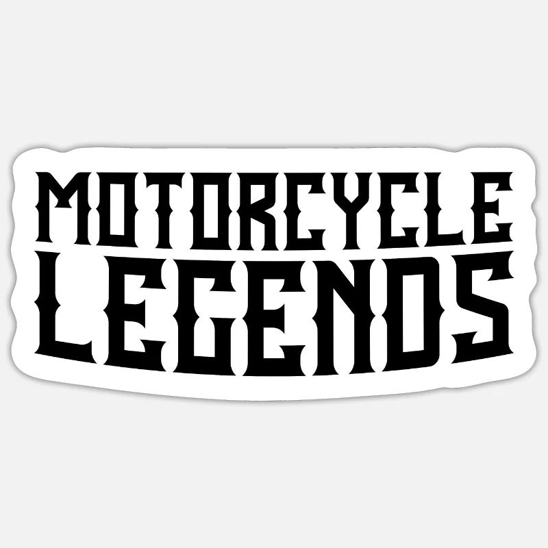 Motorcycle Legends - Sticker size S (10 x 10 cm) - white matte