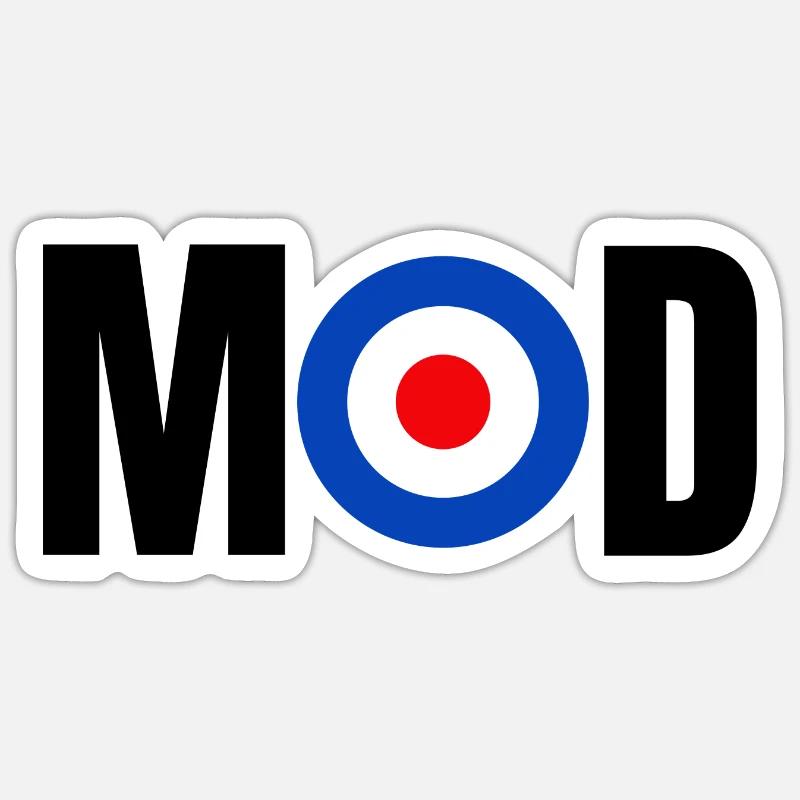 Mod - Sticker Größe S (10 x 10 cm) - Mattweiß