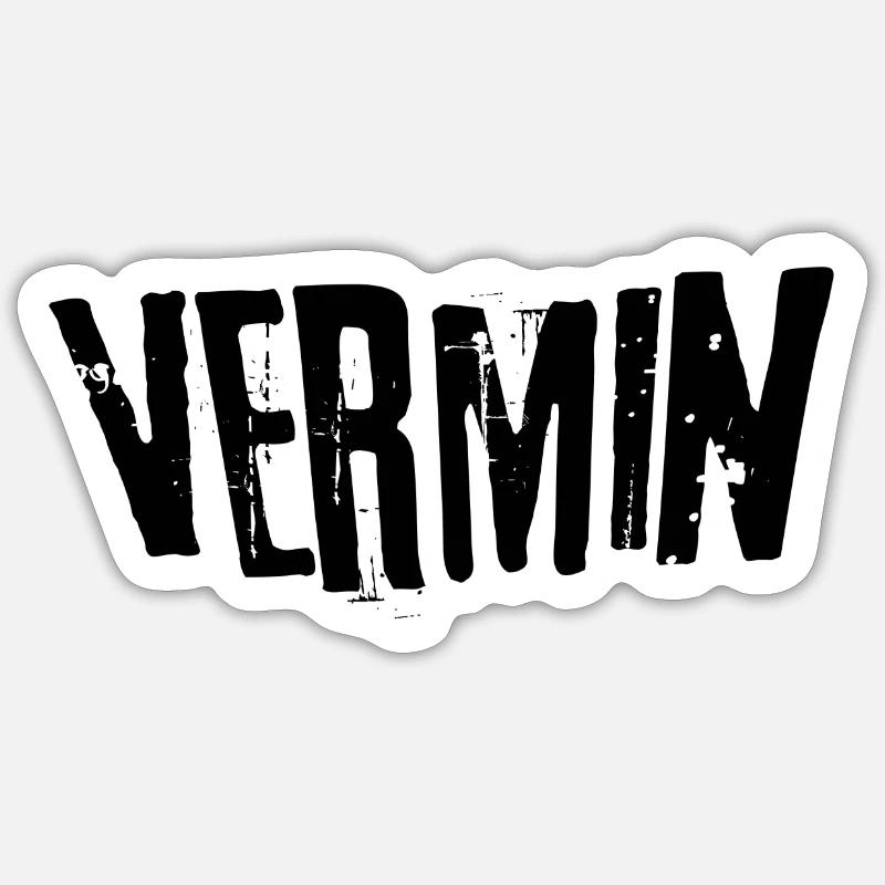 Vermin - Sticker Größe S (10 x 10 cm) - Mattweiß