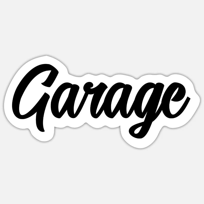 Garage - Sticker Größe S (10 x 10 cm) - Mattweiß