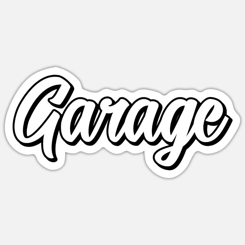 Garage - Sticker size S (10 x 10 cm) - white matte